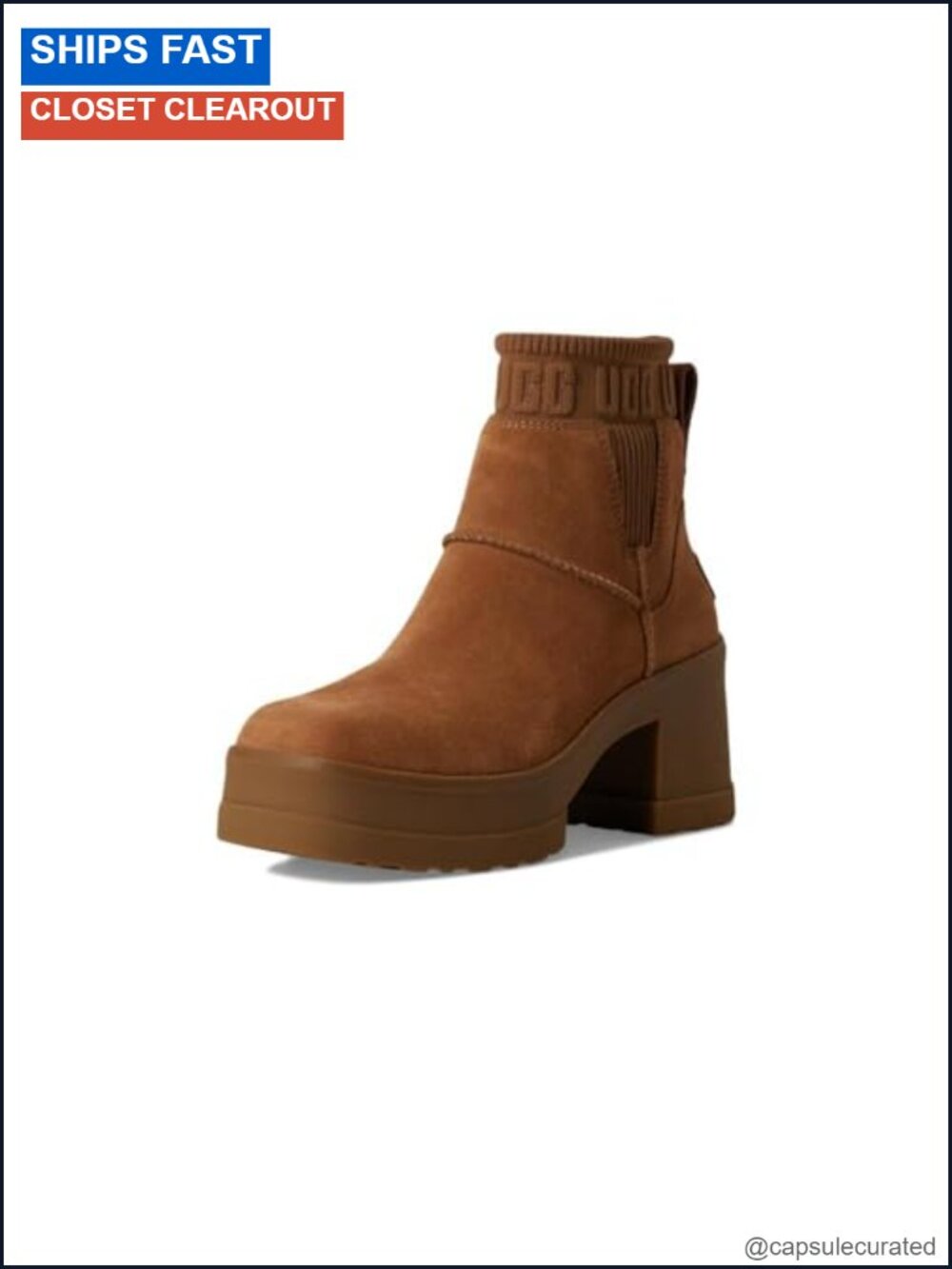 Women's Ankle Booties Water-Resistant Suede Platform Heels Pull-On Zip